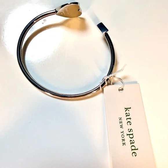 Kate Spade Silver Heart and Arrow  Bangle Bracelet - Picture 3 of 12